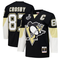 MATTH P.Penguins #87 Sidney Crosby Black 2008 Power Play Jerseys