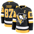 MATTH P.Penguins #87 Sidney Crosby Black Home Premium Jerseys
