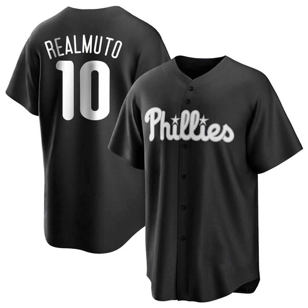 MATTH P.Phillies #10 J.T. Realmuto Player Black Alt Fashion Home Game Stitched Jerseys