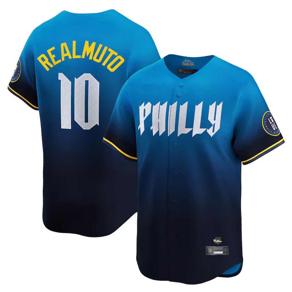 MATTH P.Phillies #10 J.T. Realmuto Player Blue City Connect Home Limited Stitched Jerseys