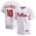 MATTH P.Phillies #10 J.T. Realmuto Player White Home Limited Stitched Jerseys