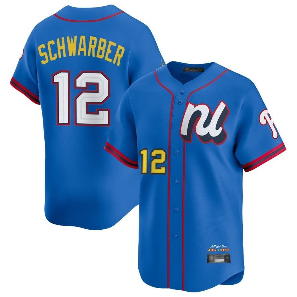 MATTH P.Phillies #12 Kyle Schwarber Player Blue National League All-star Game Limited Stitched Jerseys