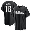MATTH P.Phillies #16 Brandon Marsh Player Black Alt Fashion Home Game Stitched Jerseys