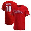MATTH P.Phillies #16 Brandon Marsh Player Red Home Limited Elite Stitched Jerseys