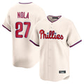 MATTH P.Phillies #27 Aaron Nola Player Cream Home Limited Stitched Jerseys