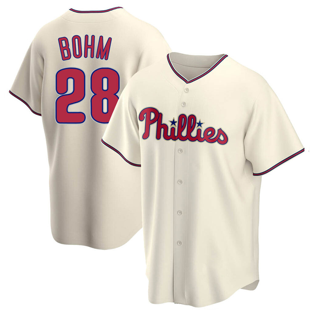 MATTH P.Phillies #28 Alec Bohm Player Cream Home Game Stitched Jerseys