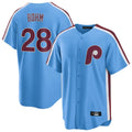 MATTH P.Phillies #28 Alec Bohm Player Light Blue Home Game Stitched Jerseys