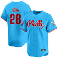 MATTH P.Phillies #28 Alec Bohm Player Light Blue Phillies & Eagles Vapor Premier Limited Home Stitched Jerseys