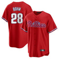 MATTH P.Phillies #28 Alec Bohm Player Red Home Game Stitched Jerseys