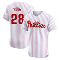 MATTH P.Phillies #28 Alec Bohm Player White Home Limited Elite Stitched Jerseys