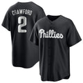 MATTH P.Phillies #2 Justin Crawford Player Black Alt Fashion Home Game Stitched Jerseys