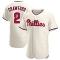 MATTH P.Phillies #2 Justin Crawford Player Cream Home Limited Elite Stitched Jerseys