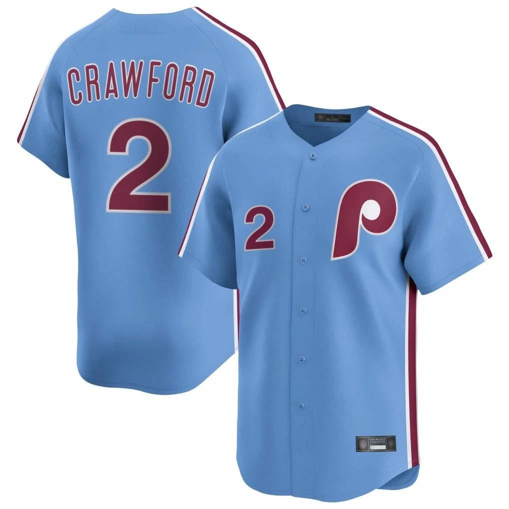 MATTH P.Phillies #2 Justin Crawford Player Light Blue Home Limited Stitched Jerseys