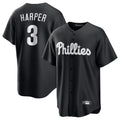 MATTH P.Phillies #3 Bryce Harper Player Black Alt Fashion Home Game Stitched Jerseys