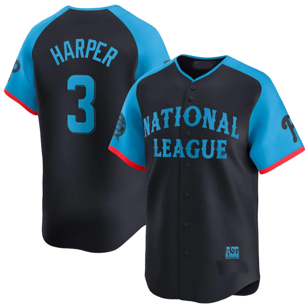 MATTH P.Phillies #3 Bryce Harper Player Navy National League All-Star Limited Game Stitched Jerseys