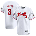 MATTH P.Phillies #3 Bryce Harper Player White Phillies & Eagles Vapor Premier Limited Stitched Jerseys
