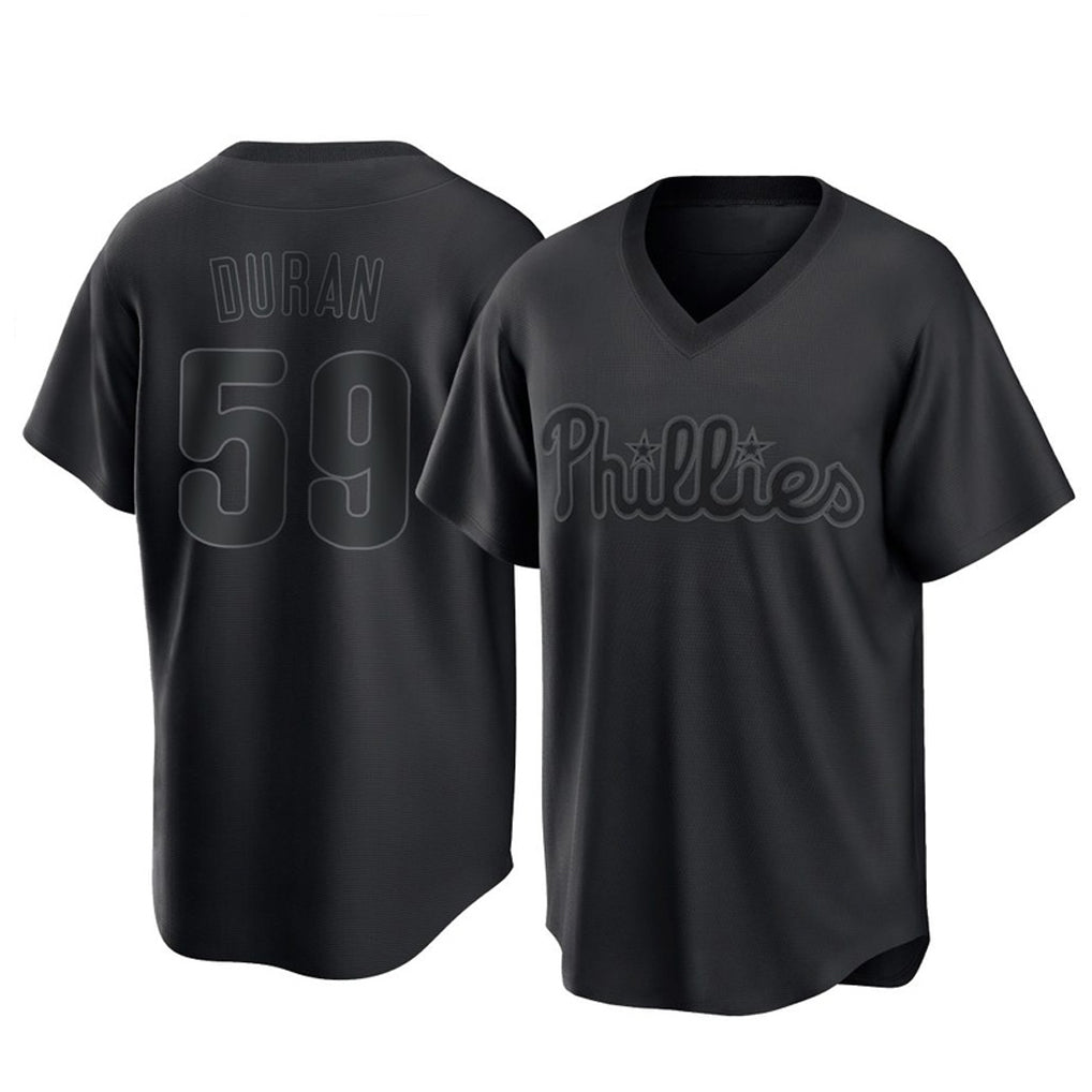 MATTH P.Phillies #59 Jhoan Duran Player Black Pitch Fashion Limited T-shirt Stitched Jerseys