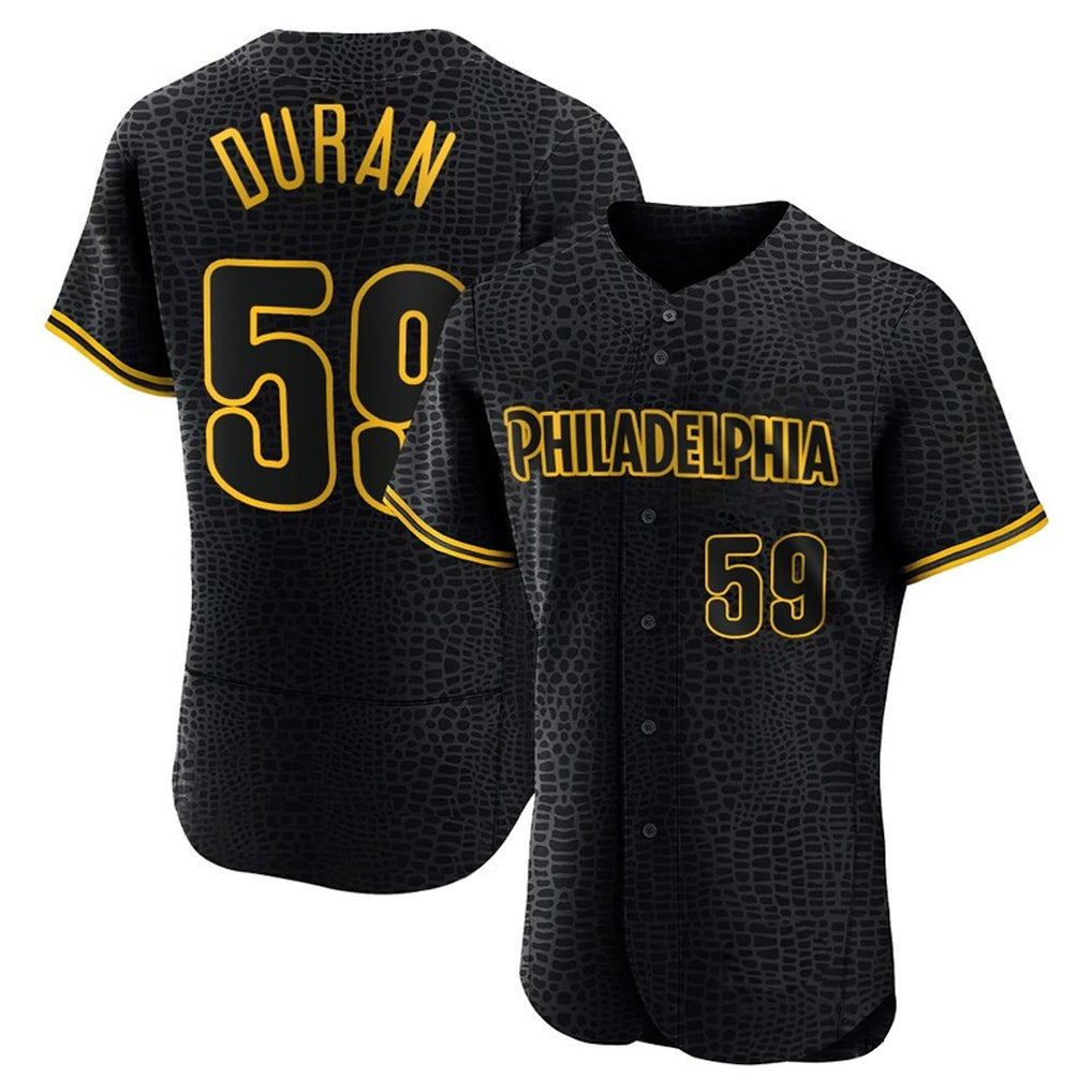 MATTH P.Phillies #59 Jhoan Duran Player Black Snake Skin City Home Limited Elite Stitched Jerseys