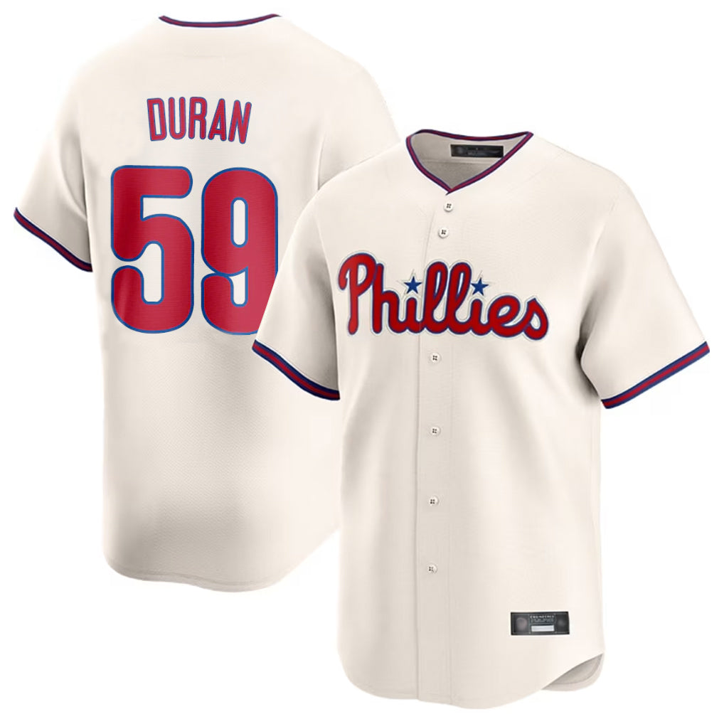 MATTH P.Phillies #59 Jhoan Duran Player Cream Home Limited Stitched Jerseys