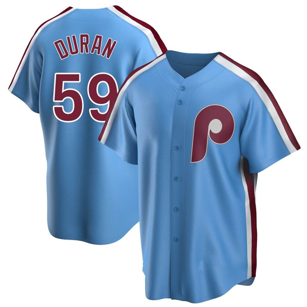 MATTH P.Phillies #59 Jhoan Duran Player Light Blue Home Limited Game Stitched Jerseys