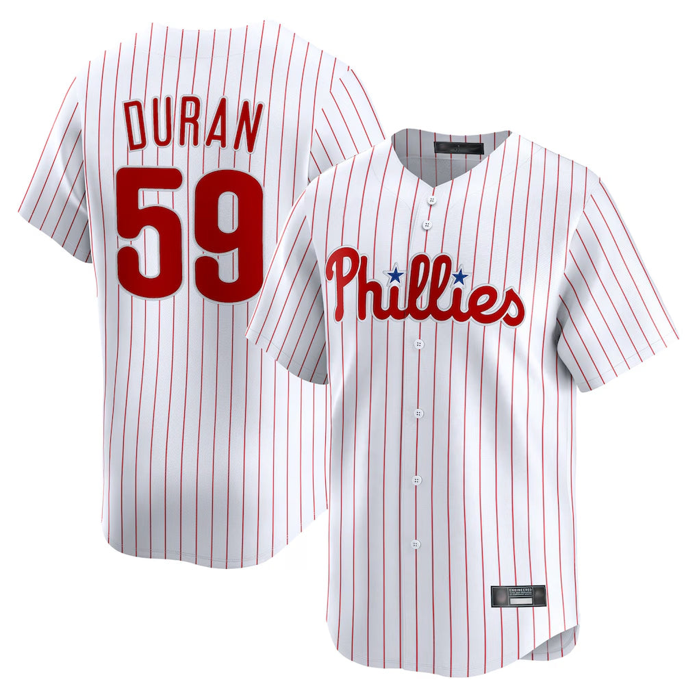 MATTH P.Phillies #59 Jhoan Duran Player White Home Limited Stitched Jerseys