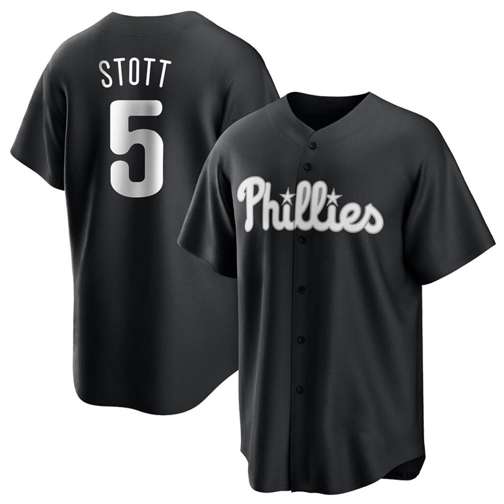 MATTH P.Phillies #5 Bryson Stott Player Black Alt Fashion Home Game Stitched Jerseys