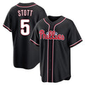 MATTH P.Phillies #5 Bryson Stott Player Black Fashion Out Home Game Stitched Jerseys