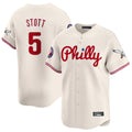 MATTH P.Phillies #5 Bryson Stott Player Cream Phillies & Eagles Vapor Premier Limited Stitched Jerseys