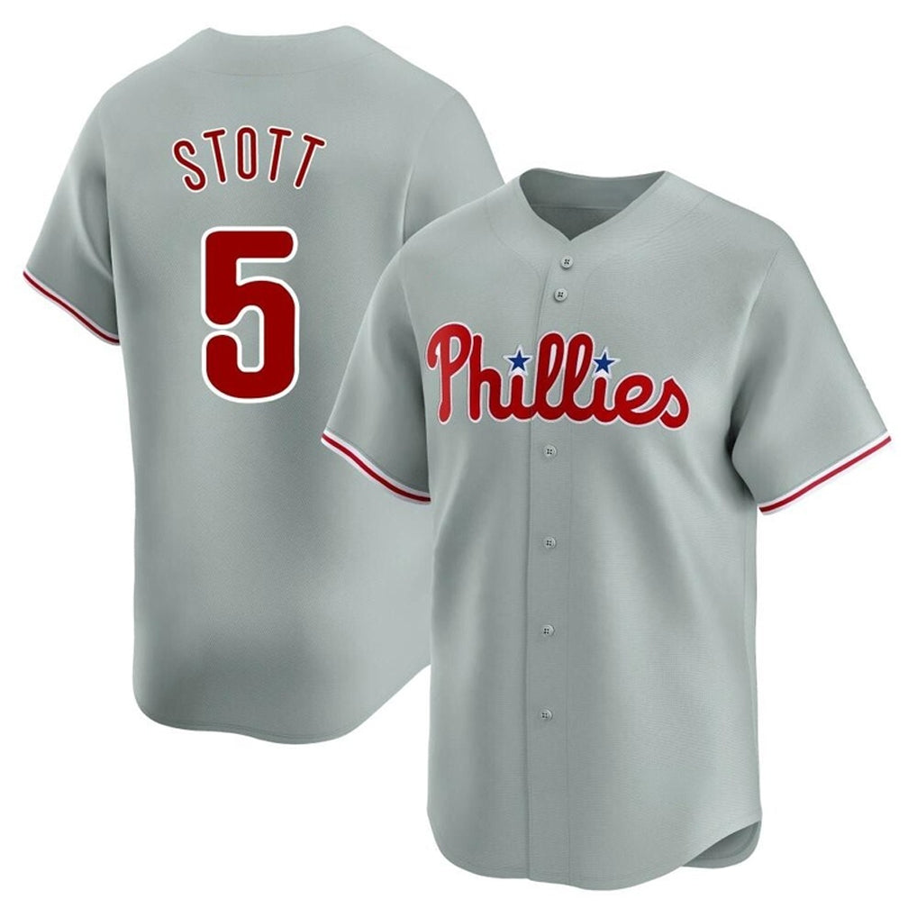 MATTH P.Phillies #5 Bryson Stott Player Gray Home Limited Stitched Jerseys