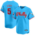 MATTH P.Phillies #5 Bryson Stott Player Light Blue Phillies & Eagles Vapor Premier Limited Stitched Jerseys
