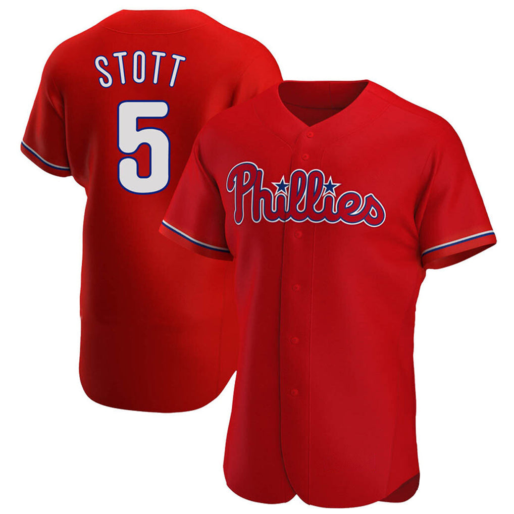 MATTH P.Phillies #5 Bryson Stott Player Red Home Limited Elite Stitched Jerseys