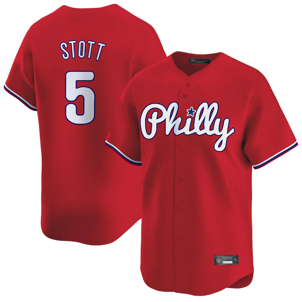 MATTH P.Phillies #5 Bryson Stott Player Red Home Limited Stitched Jerseys