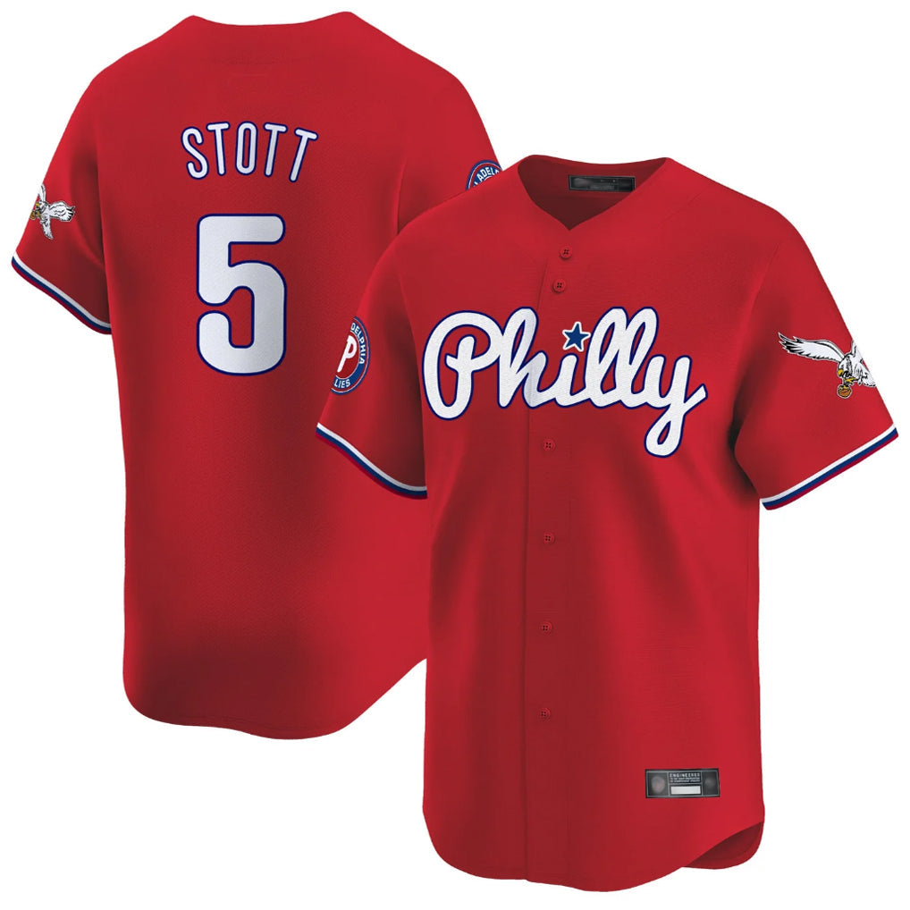 MATTH P.Phillies #5 Bryson Stott Player Red Phillies & Eagles Vapor Premier Limited Stitched Jerseys