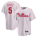 MATTH P.Phillies #5 Bryson Stott Player White Home Game Stitched Jerseys