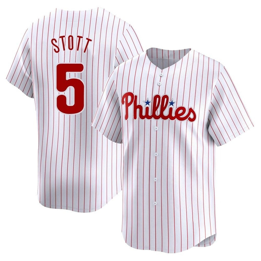 MATTH P.Phillies #5 Bryson Stott Player White Home Limited Stitched Jerseys