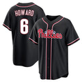 MATTH P.Phillies #6 Ryan Howard Player Black Fashion Out Home Game Stitched Jerseys