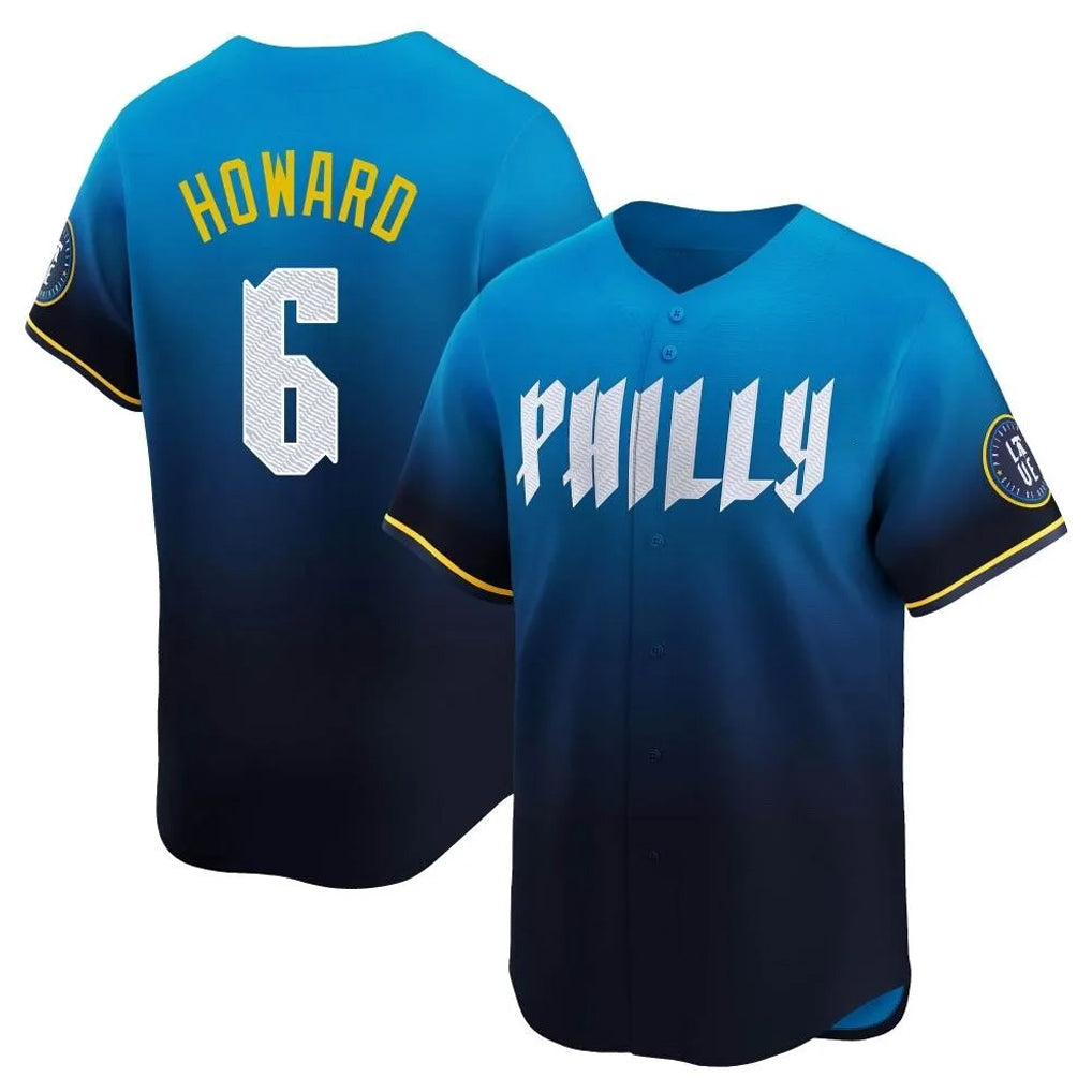 MATTH P.Phillies #6 Ryan Howard Player Blue City Connect Home Limited Stitched Jerseys