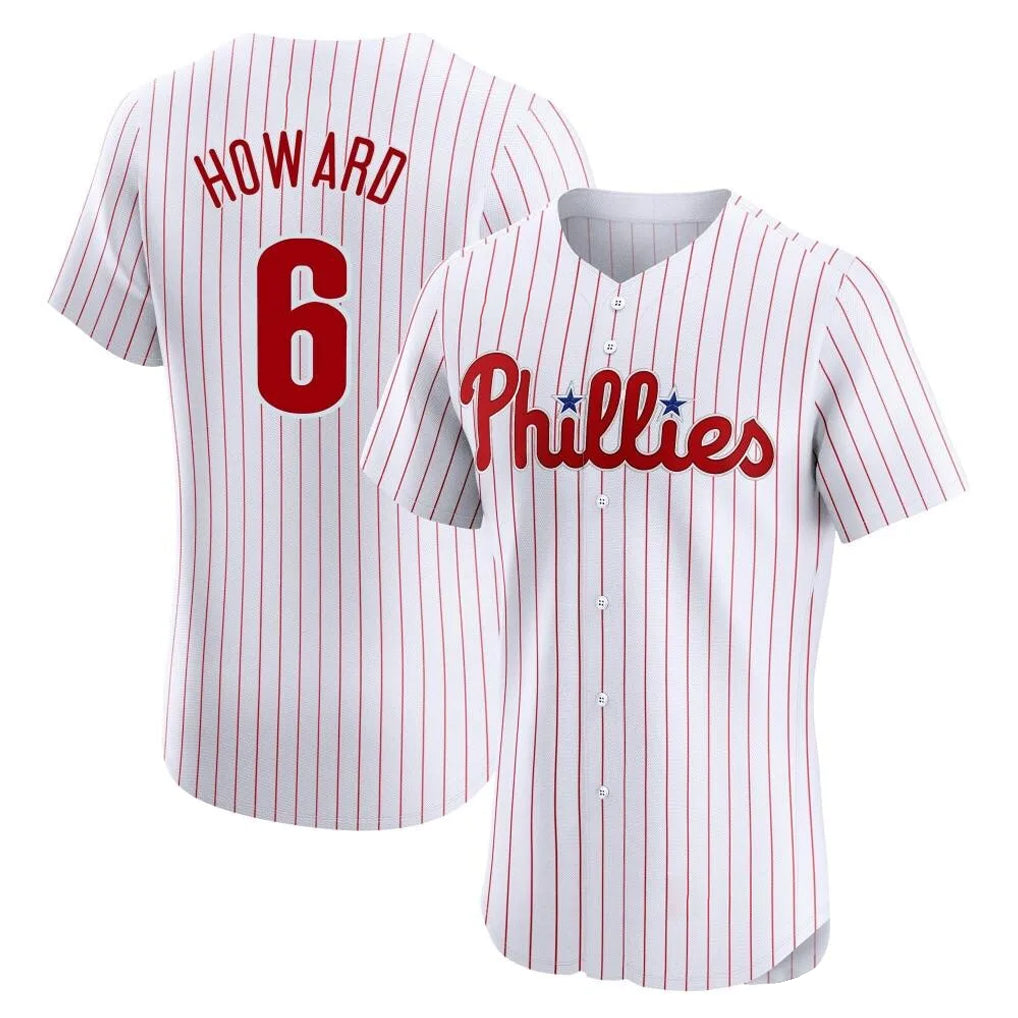 MATTH P.Phillies #6 Ryan Howard Player White Home Limited Elite Stitched Jerseys