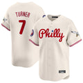 MATTH P.Phillies #7 Trea Turner Player Cream Phillies & Eagles Vapor Premier Limited Stitched Jerseys