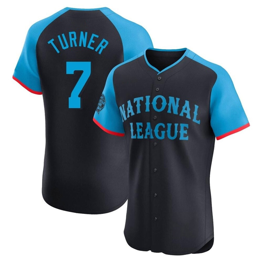 MATTH P.Phillies #7 Trea Turner Player Navy National League All-Star Limited Elite Stitched Jerseys