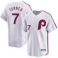 MATTH P.Phillies #7 Trea Turner Player White Cooperstown Collection Limited Home Stitched Jerseys