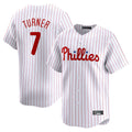 MATTH P.Phillies #7 Trea Turner Player White Home Limited Stitched Jerseys