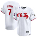 MATTH P.Phillies #7 Trea Turner Player White Phillies & Eagles Vapor Premier Limited Stitched Jerseys
