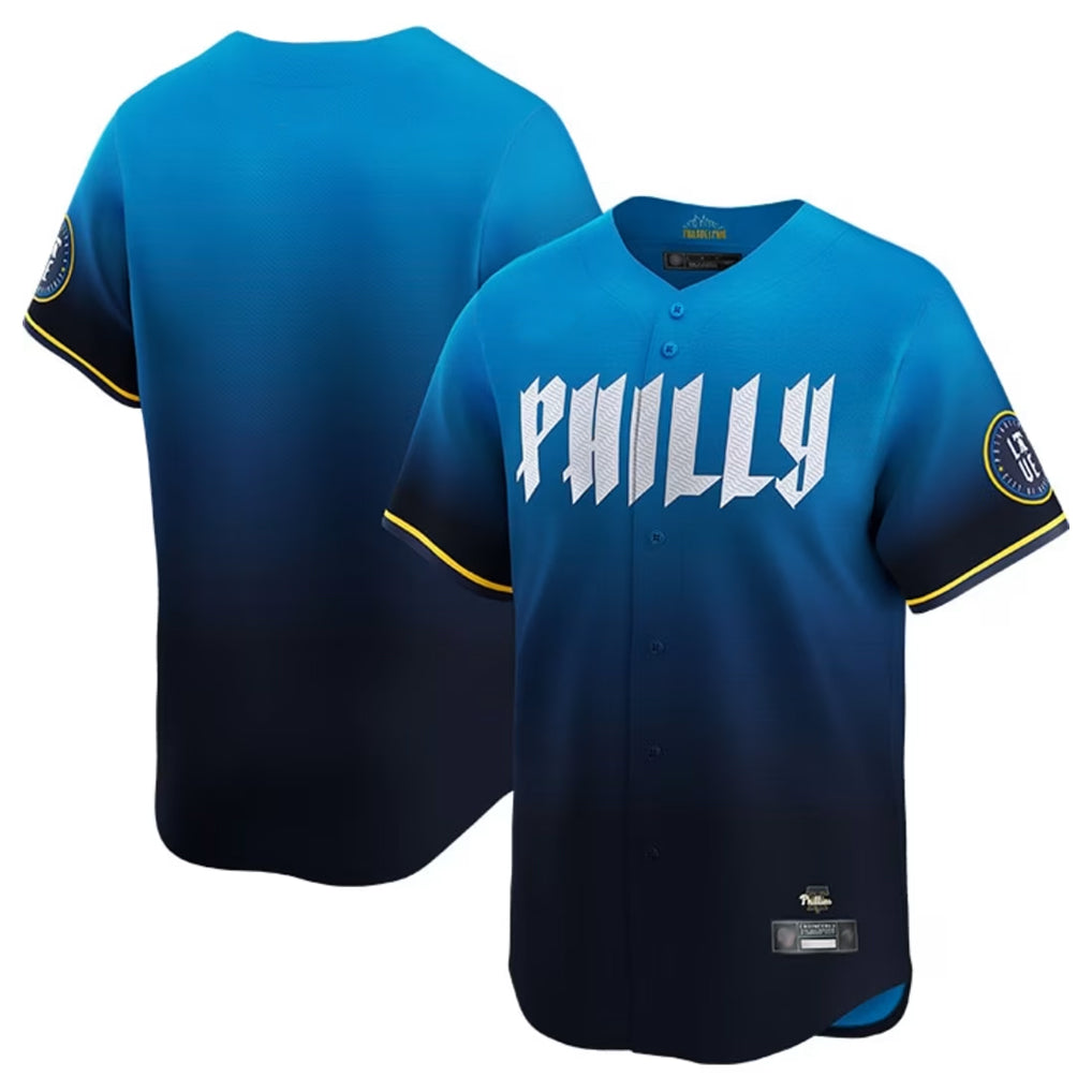 MATTH P.Phillies Blank Player Blue City Connect Home Limited Stitched Jerseys