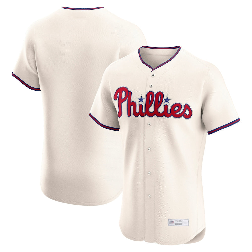 MATTH P.Phillies Blank Player Cream Home Limited Elite Stitched Jerseys