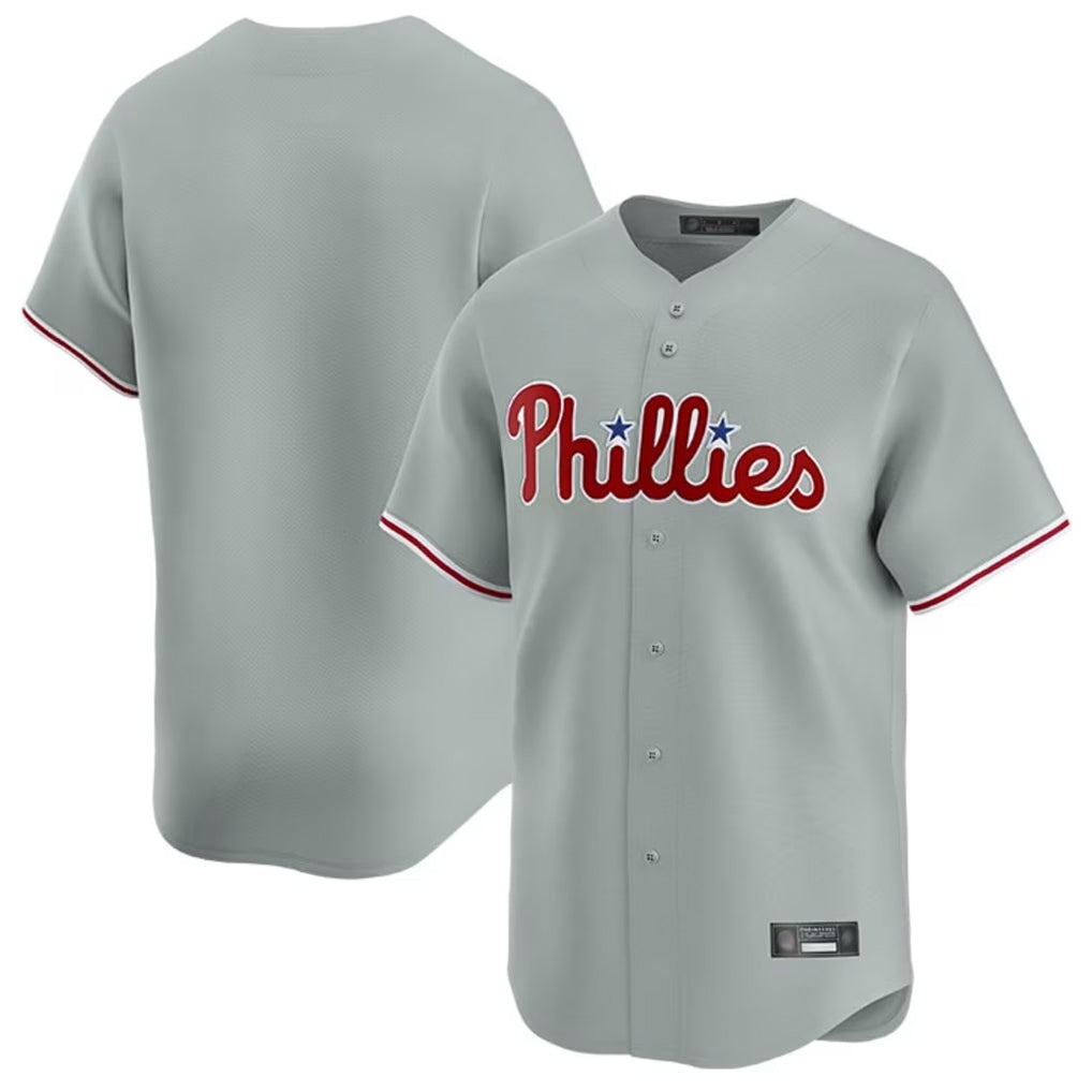 MATTH P.Phillies Blank Player Gray Home Limited Stitched Jerseys