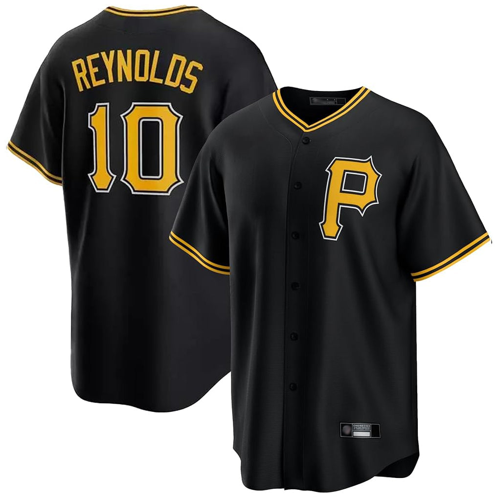 MATTH P.Pirates #10 Bryan Reynolds Player Black Alternate 2025 Home Game Stitched Jerseys
