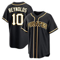 MATTH P.Pirates #10 Bryan Reynolds Player Black Fashion Out Home Game Stitched Jerseys