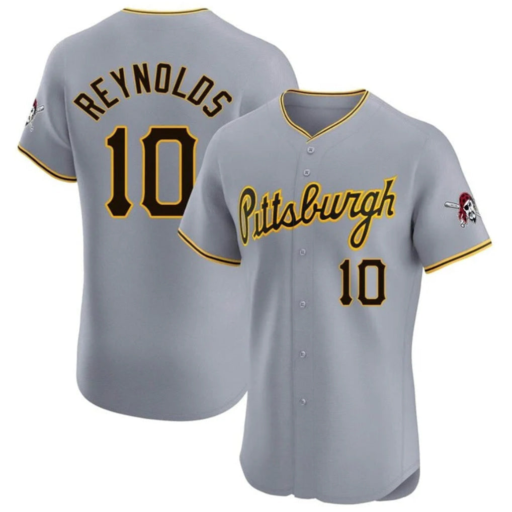 MATTH P.Pirates #10 Bryan Reynolds Player Gray Road Home Limited Elite Stitched Jerseys