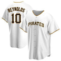 MATTH P.Pirates #10 Bryan Reynolds Player White Home Game Stitched Jerseys